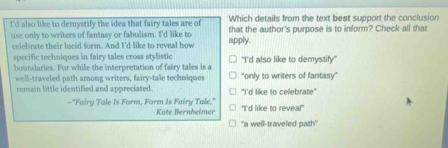 id also like to demystify the idea that fairy tales are of use only to …