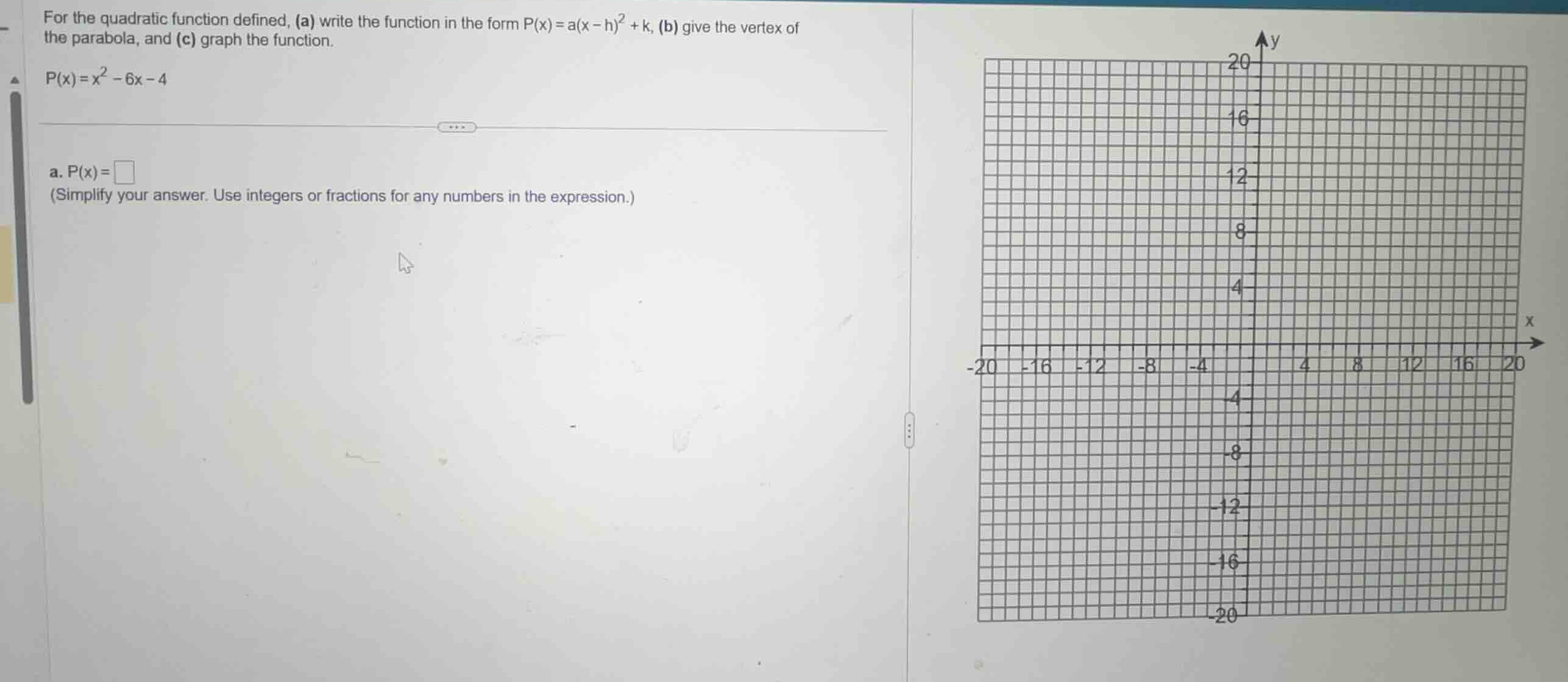 for the quadratic function defined, (a) write the function in the form …