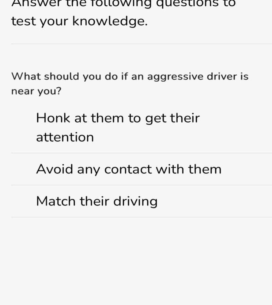 answer the following questions to test your knowledge. what should you …