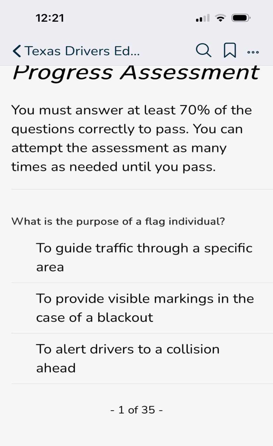 what is the purpose of a flag individual? to guide traffic through a sp…