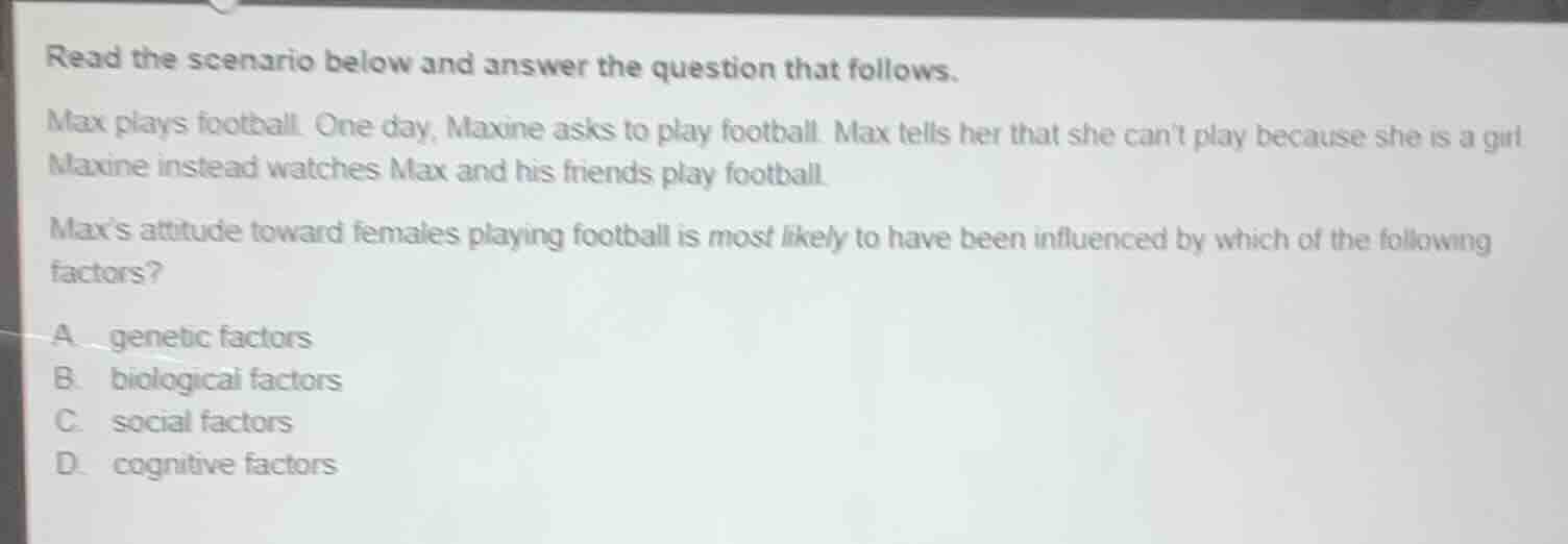 read the scenario below and answer the question that follows. max plays…