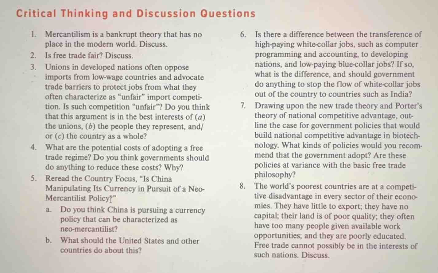 critical thinking and discussion questions 1. mercantilism is a bankrup…