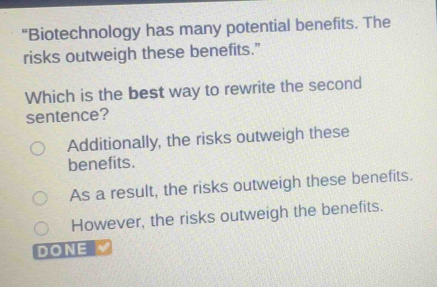 \biotechnology has many potential benefits. the risks outweigh these be…
