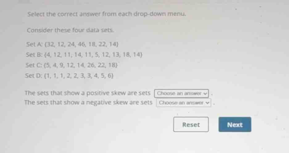 select the correct answer from each drop-down menu. consider these four…