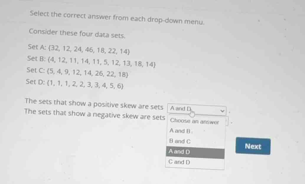 select the correct answer from each drop-down menu. consider these four…