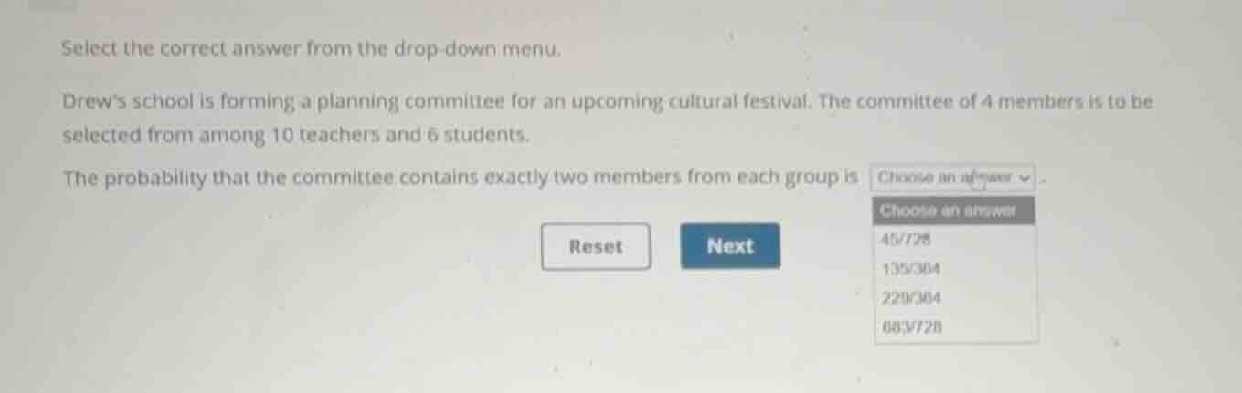 select the correct answer from the drop-down menu. drews school is form…