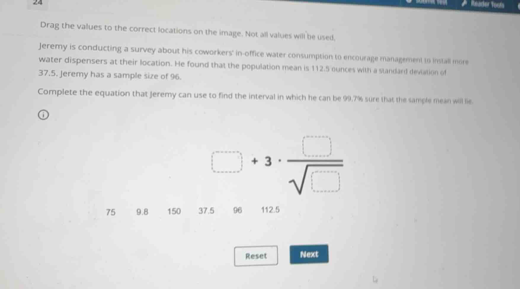drag the values to the correct locations on the image. not all values w…
