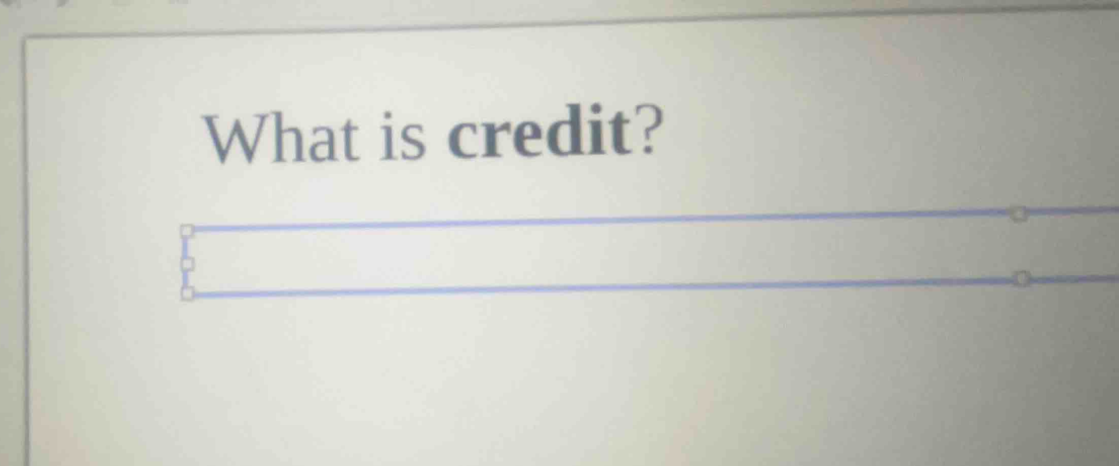 what is credit?