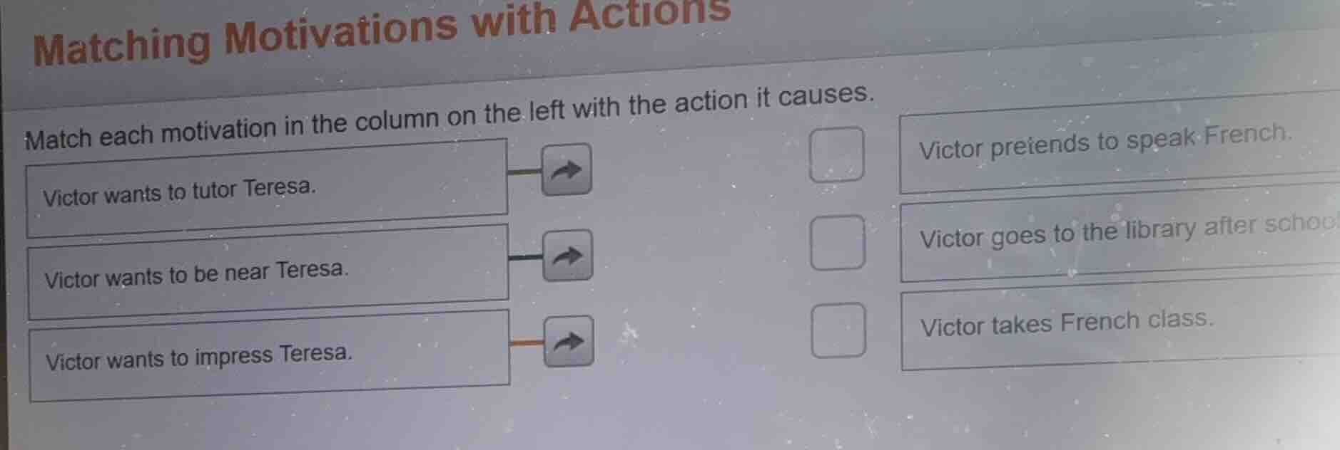 matching motivations with actions match each motivation in the column o…