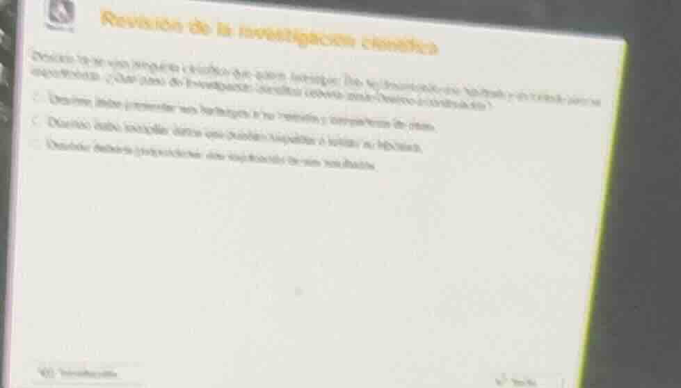 revisión de la investigación científica un socio de su grupo científico…