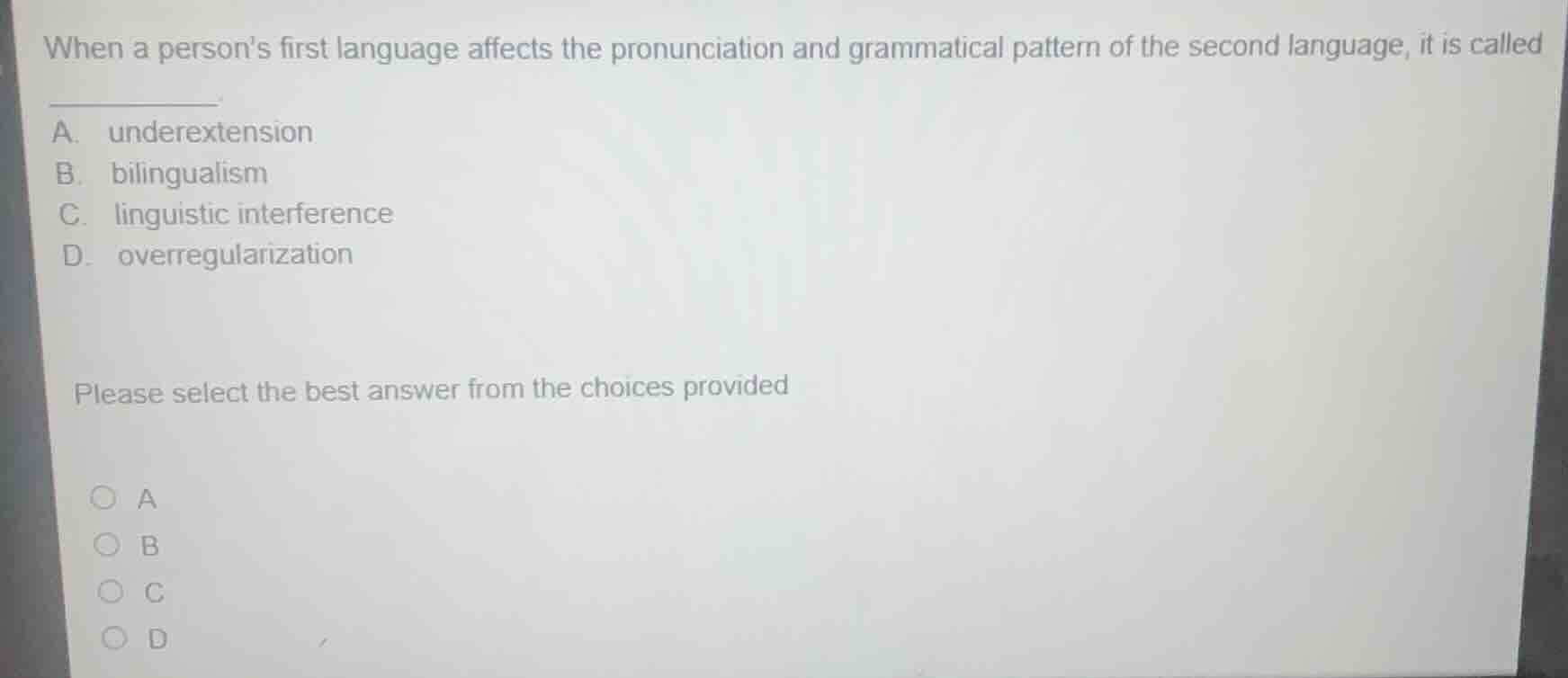 when a persons first language affects the pronunciation and grammatical…
