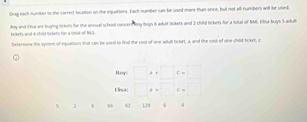 drag each number to the correct location on the equations. each number …