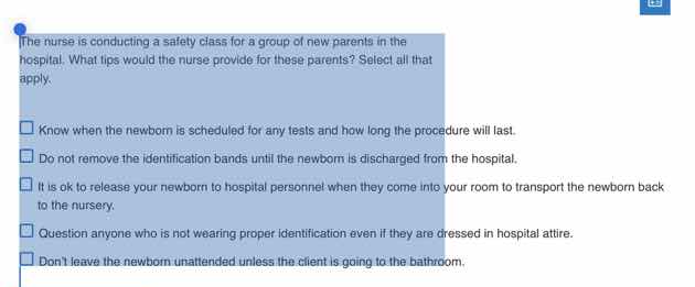 the nurse is conducting a safety class for a group of new parents in th…