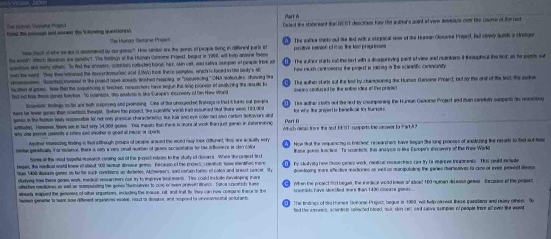 the human genome project read the passage and answer the following ques…