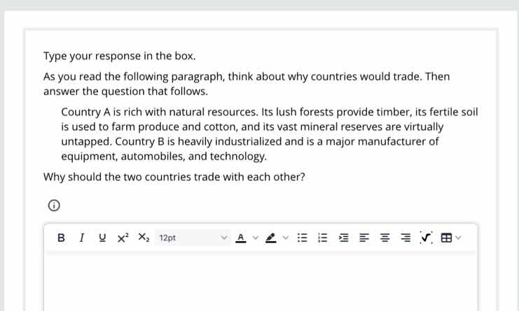 type your response in the box. as you read the following paragraph, thi…