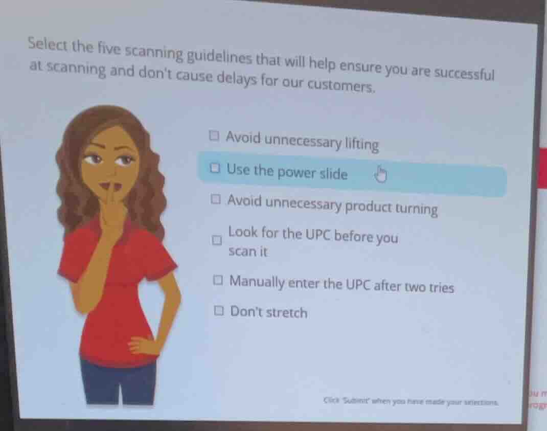 select the five scanning guidelines that will help ensure you are succe…