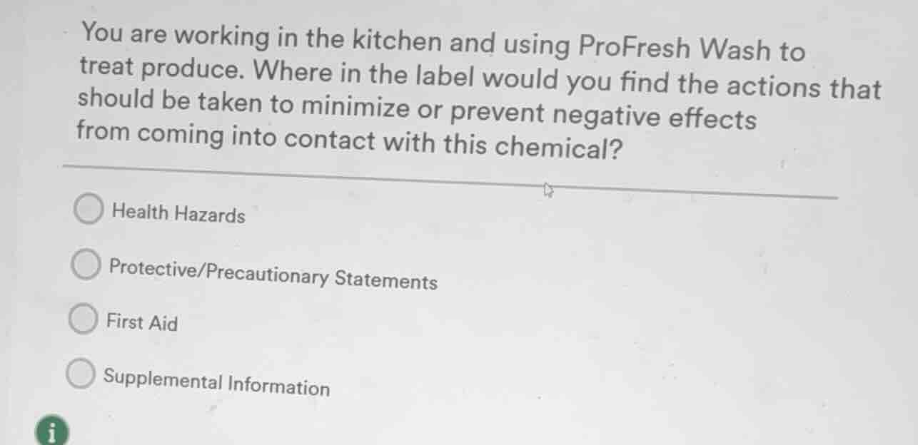 you are working in the kitchen and using profresh wash to treat produce…
