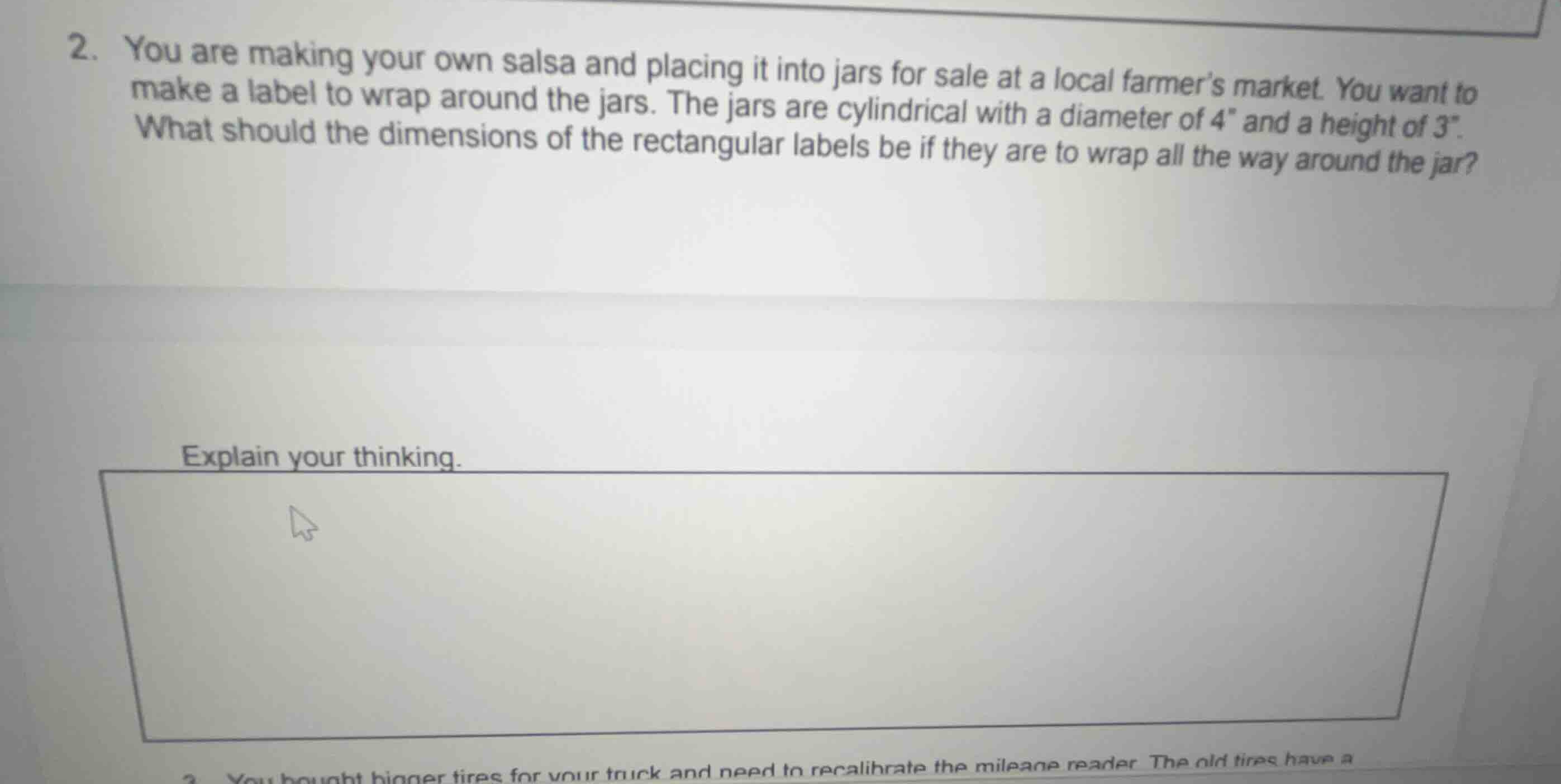 2. you are making your own salsa and placing it into jars for sale at a…