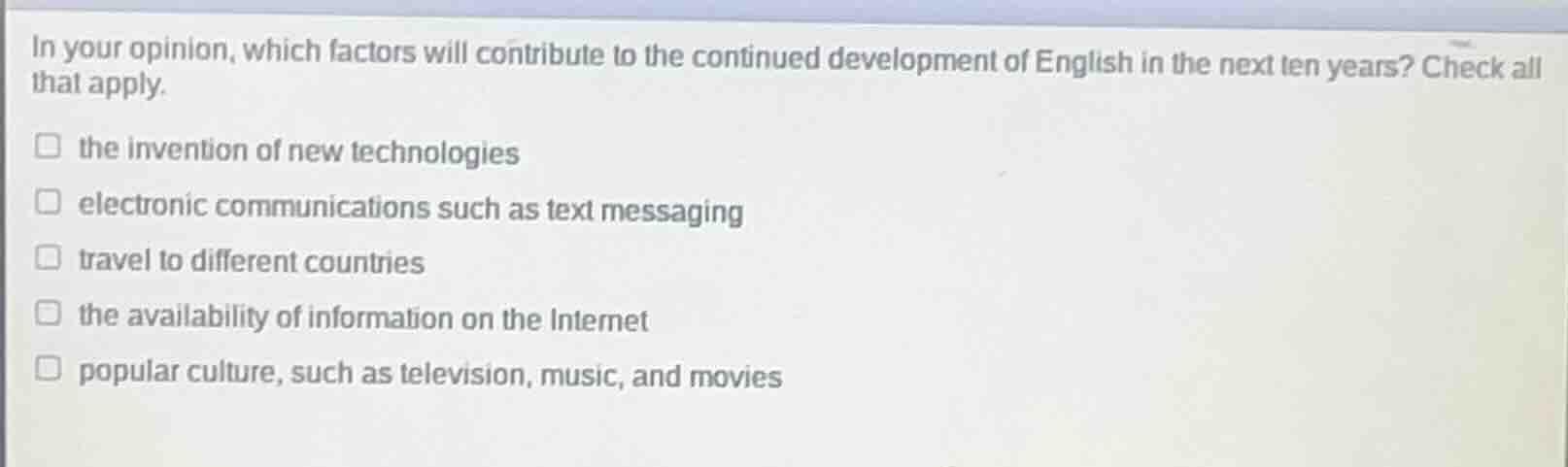 in your opinion, which factors will contribute to the continued develop…