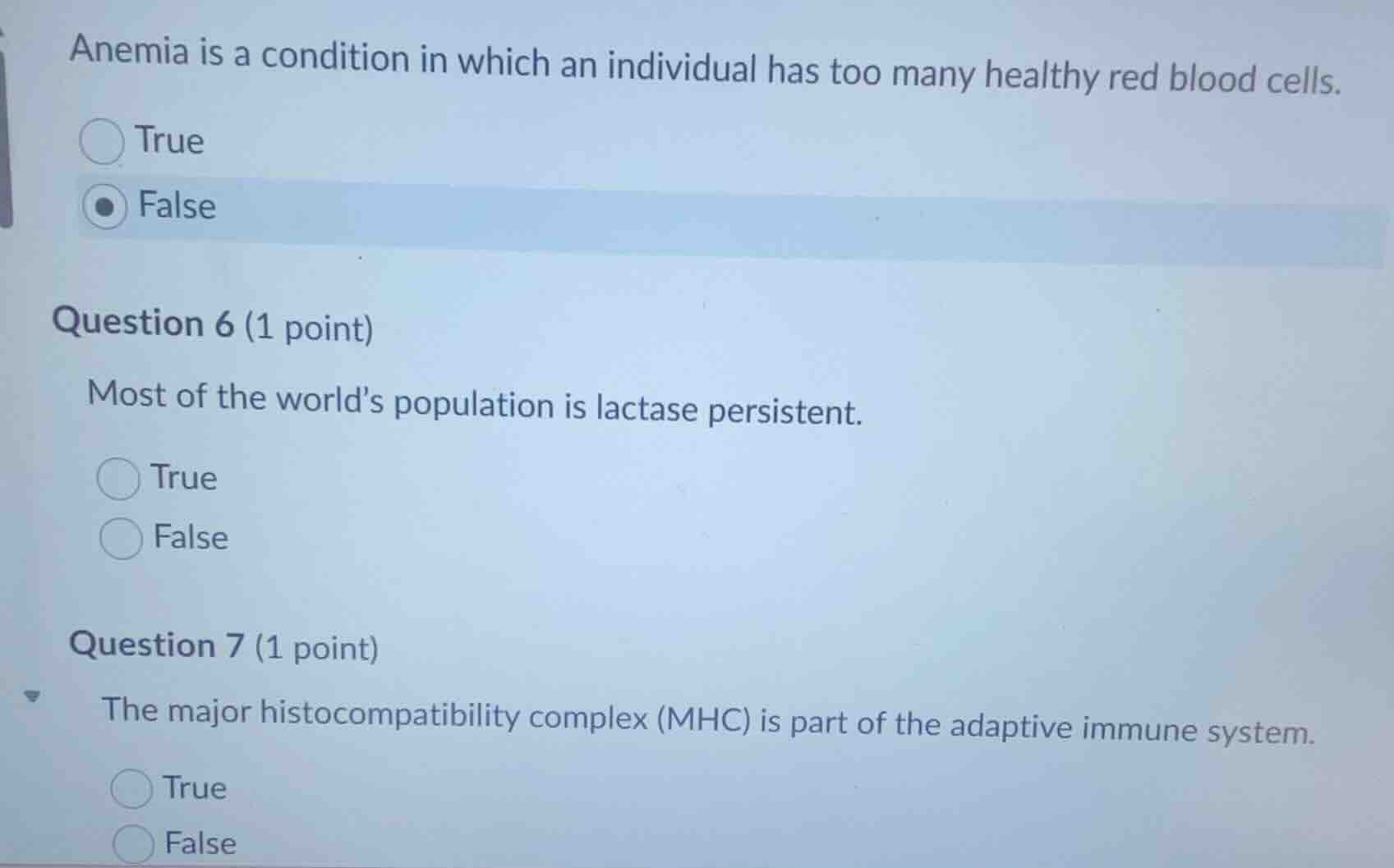 anemia is a condition in which an individual has too many healthy red b…