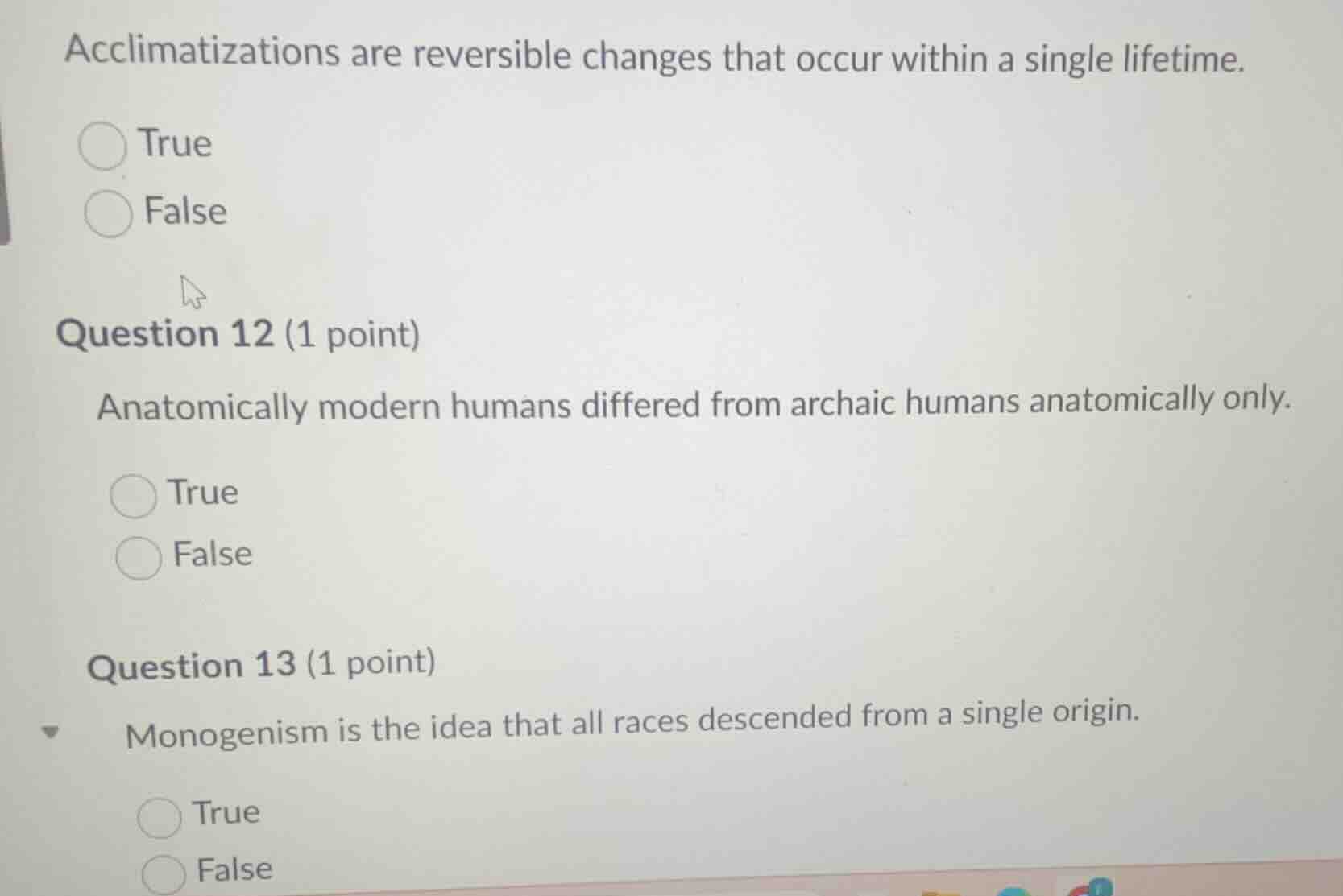 acclimatizations are reversible changes that occur within a single life…