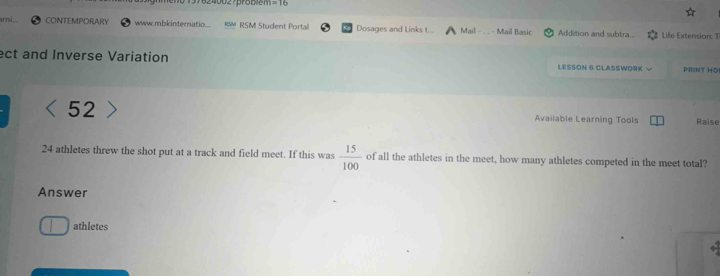 24 athletes threw the shot put at a track and field meet. if this was \…