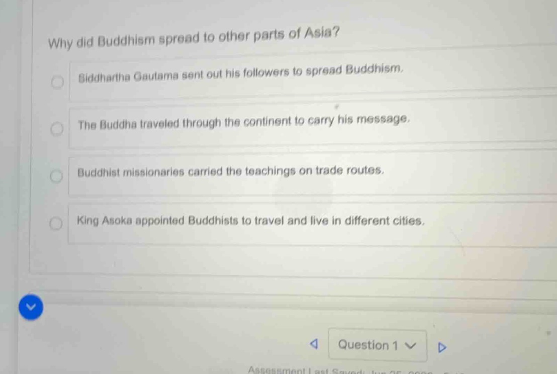 why did buddhism spread to other parts of asia? siddhartha gautama sent…