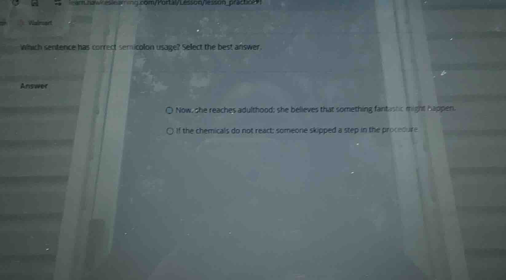 which sentence has correct semicolon usage? select the best answer. ans…