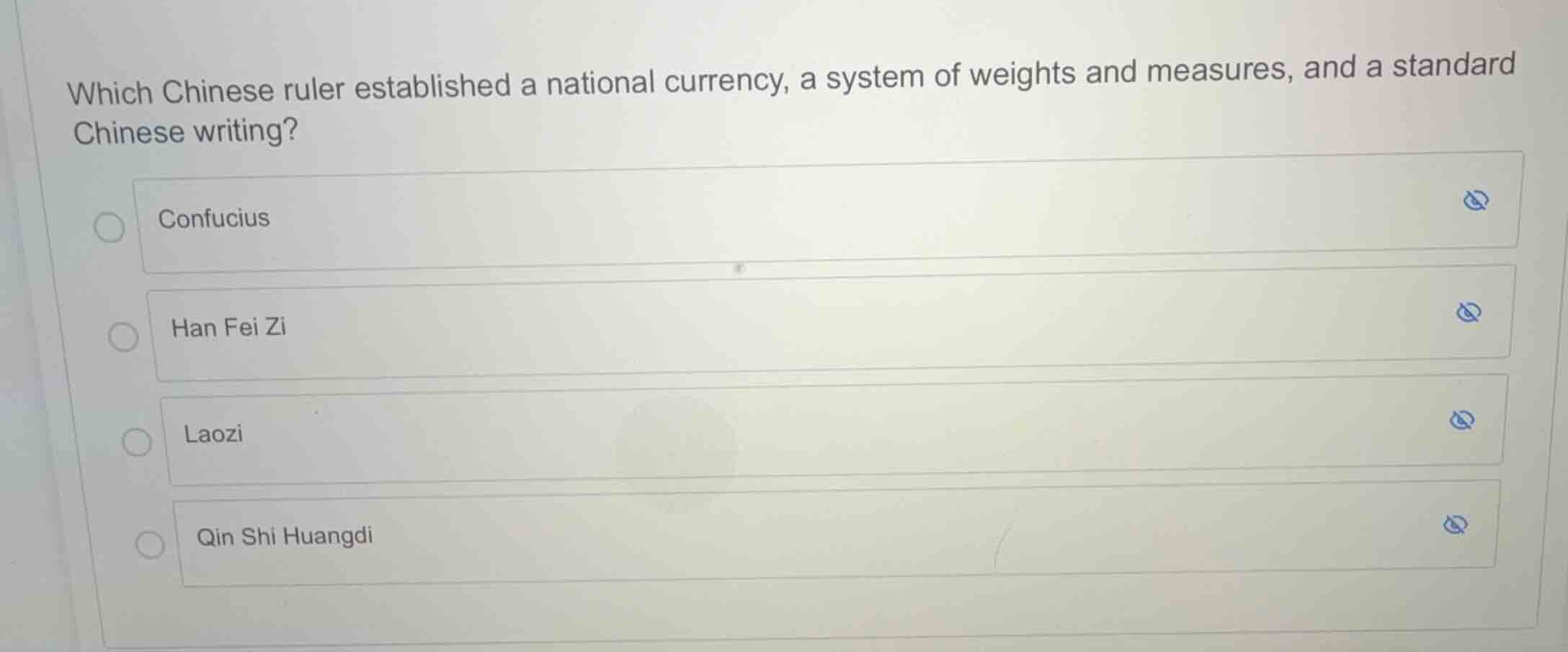 which chinese ruler established a national currency, a system of weight…
