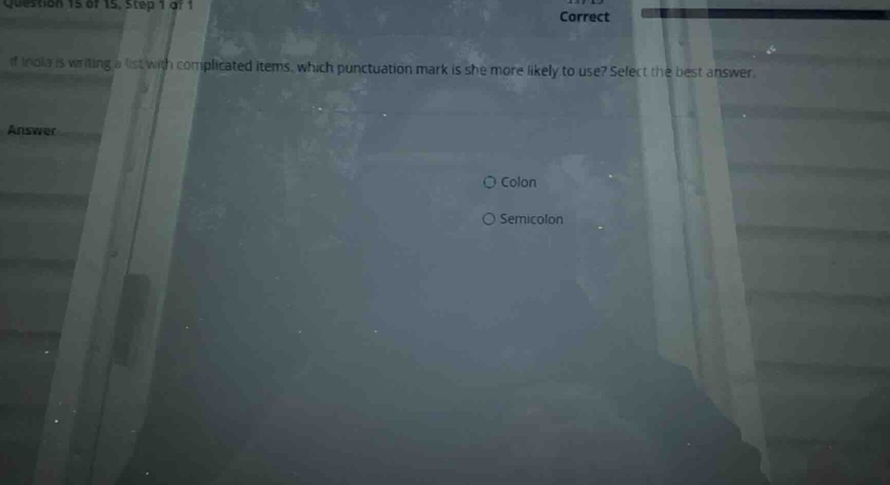 if india is writing a list with complicated items, which punctuation ma…