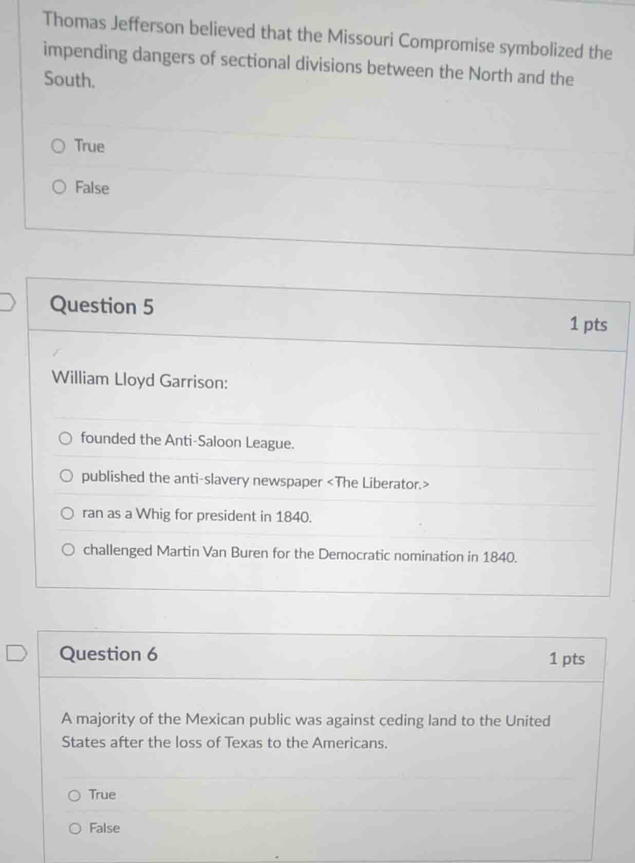 thomas jefferson believed that the missouri compromise symbolized the i…
