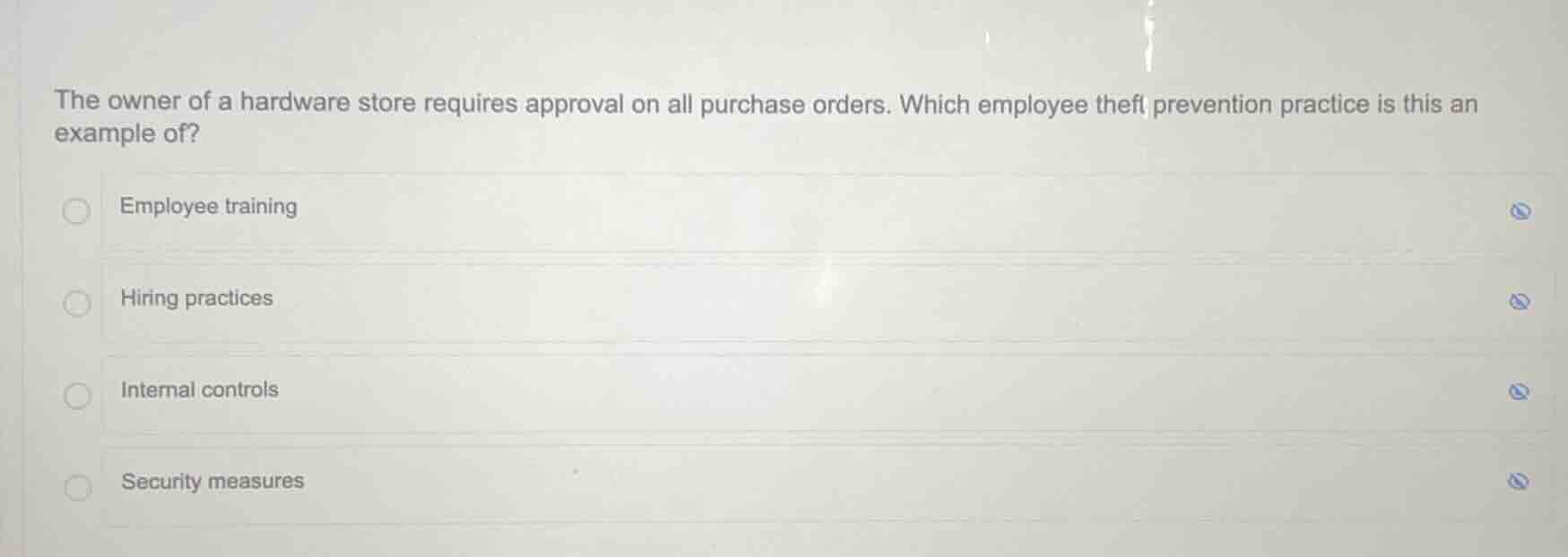 the owner of a hardware store requires approval on all purchase orders.…