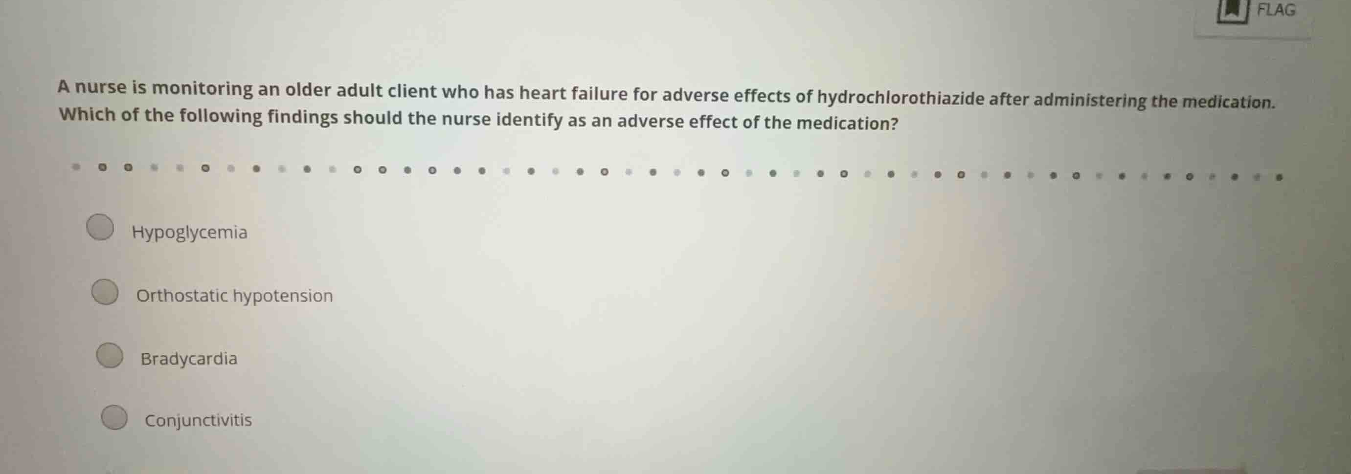 a nurse is monitoring an older adult client who has heart failure for a…