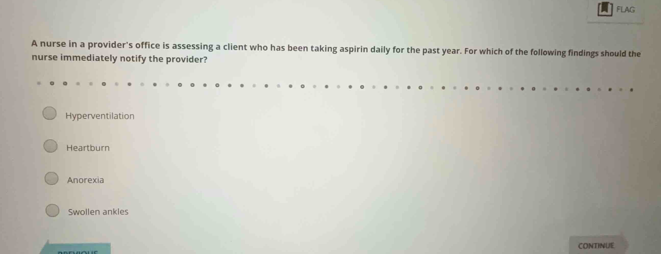 a nurse in a providers office is assessing a client who has been taking…