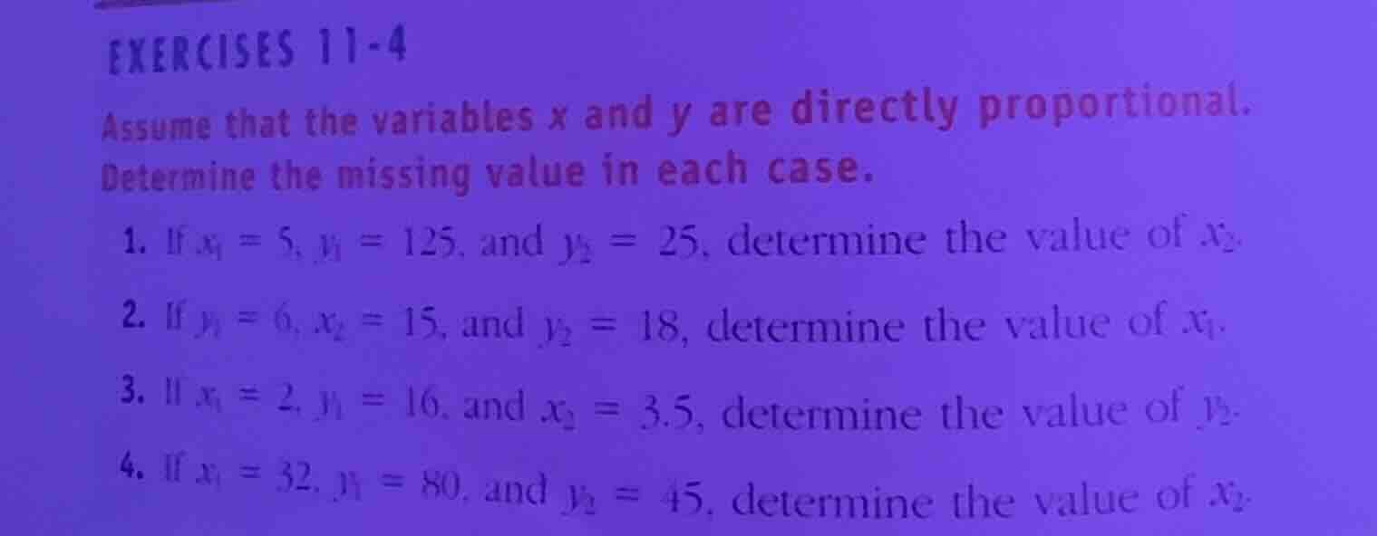 exercises 11-4 assume that the variables \\(x\\) and \\(y\\) are direct…