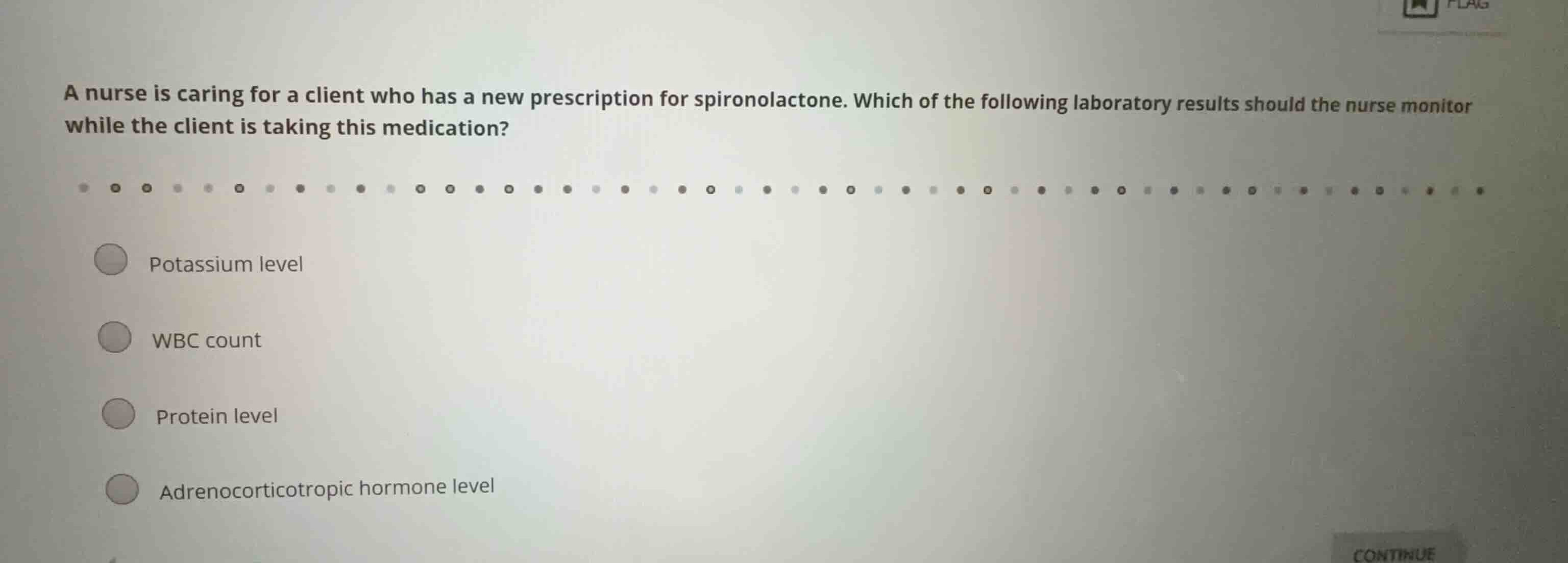 a nurse is caring for a client who has a new prescription for spironola…