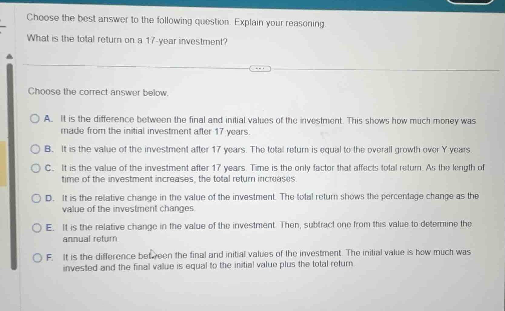 choose the best answer to the following question. explain your reasonin…
