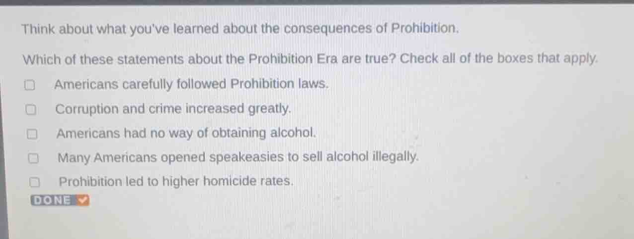 think about what youve learned about the consequences of prohibition. w…