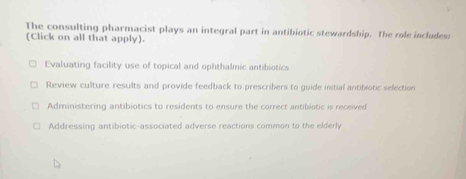 the consulting pharmacist plays an integral part in antibiotic stewards…