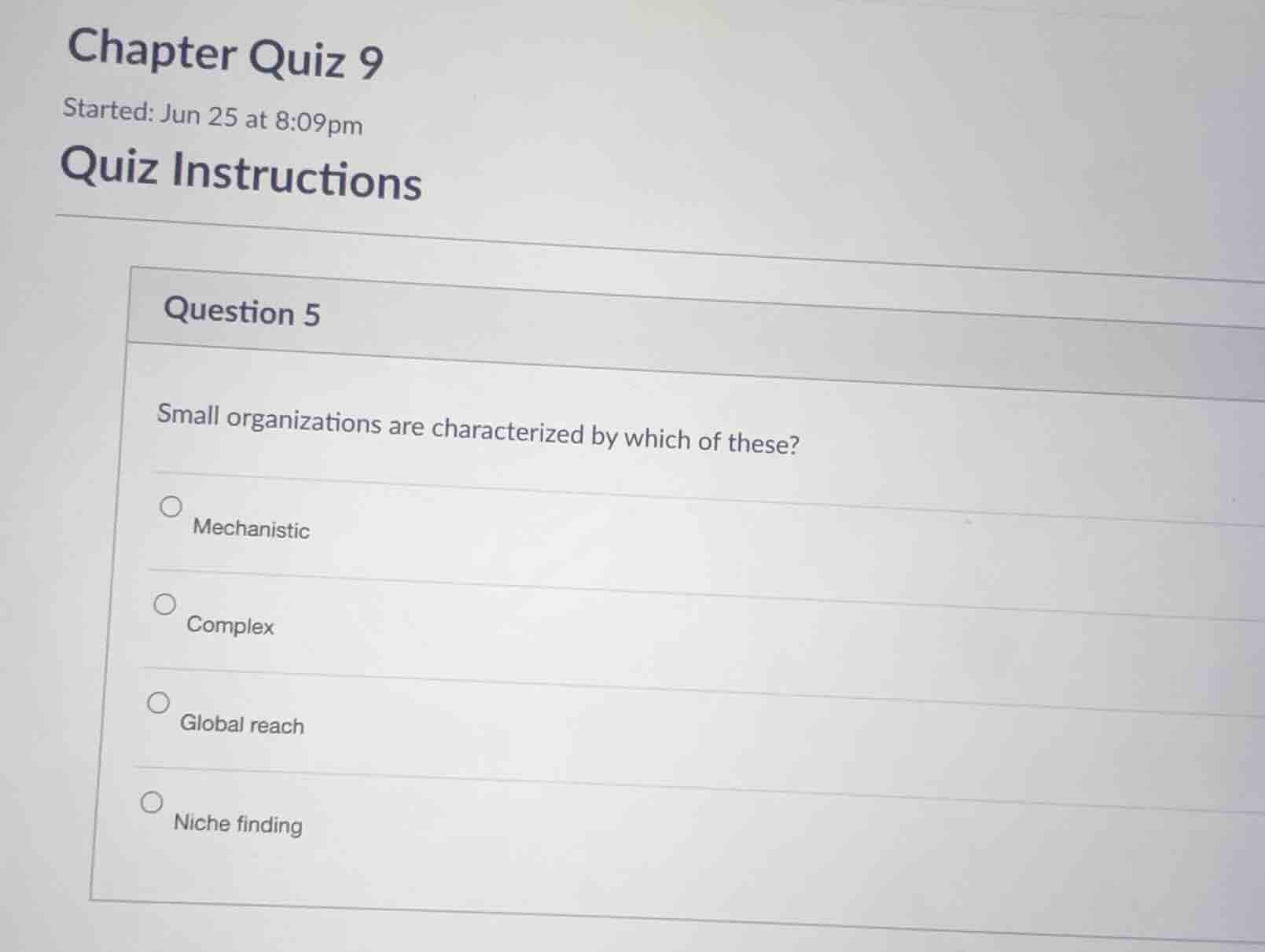 chapter quiz 9 started: jun 25 at 8:09pm quiz instructions question 5 s…