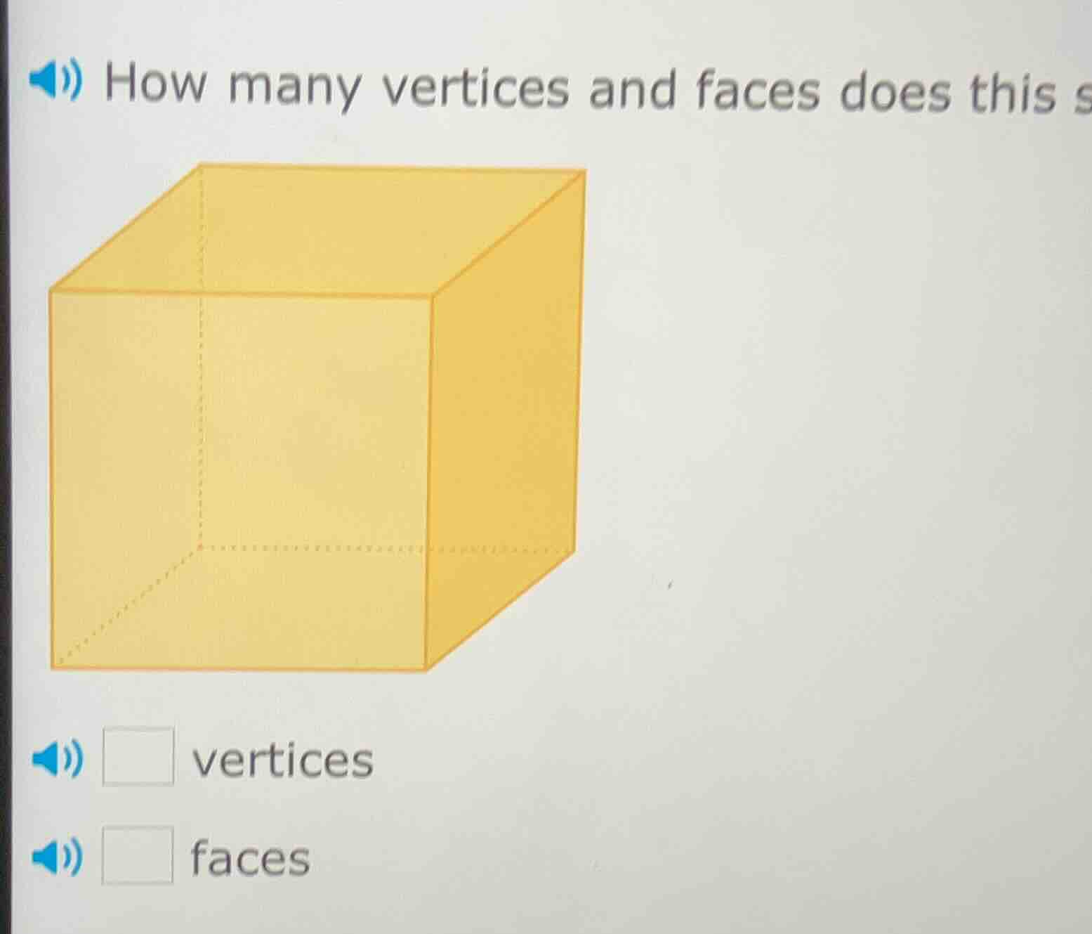 how many vertices and faces does this shape have? vertices faces