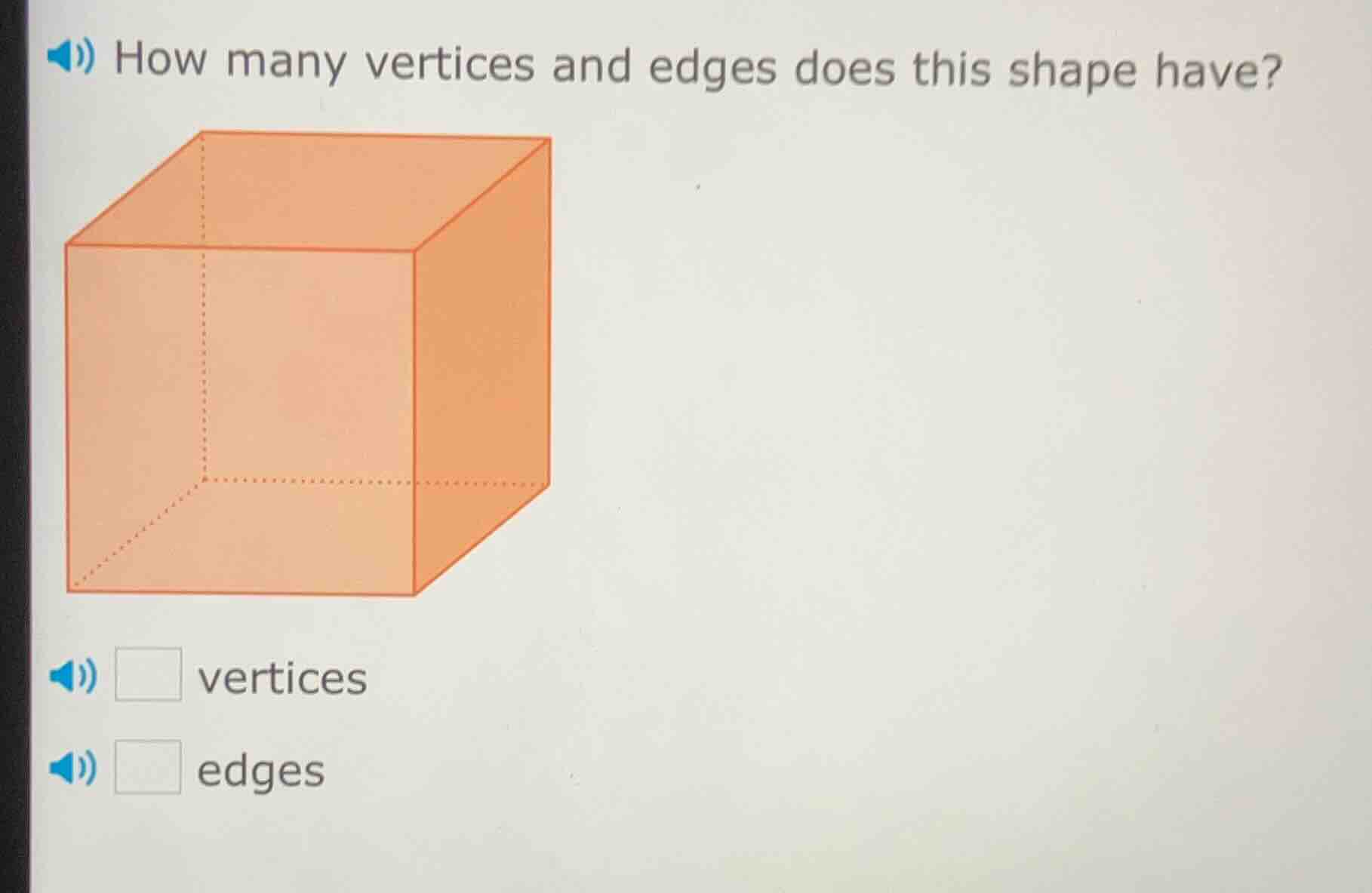 how many vertices and edges does this shape have? vertices edges