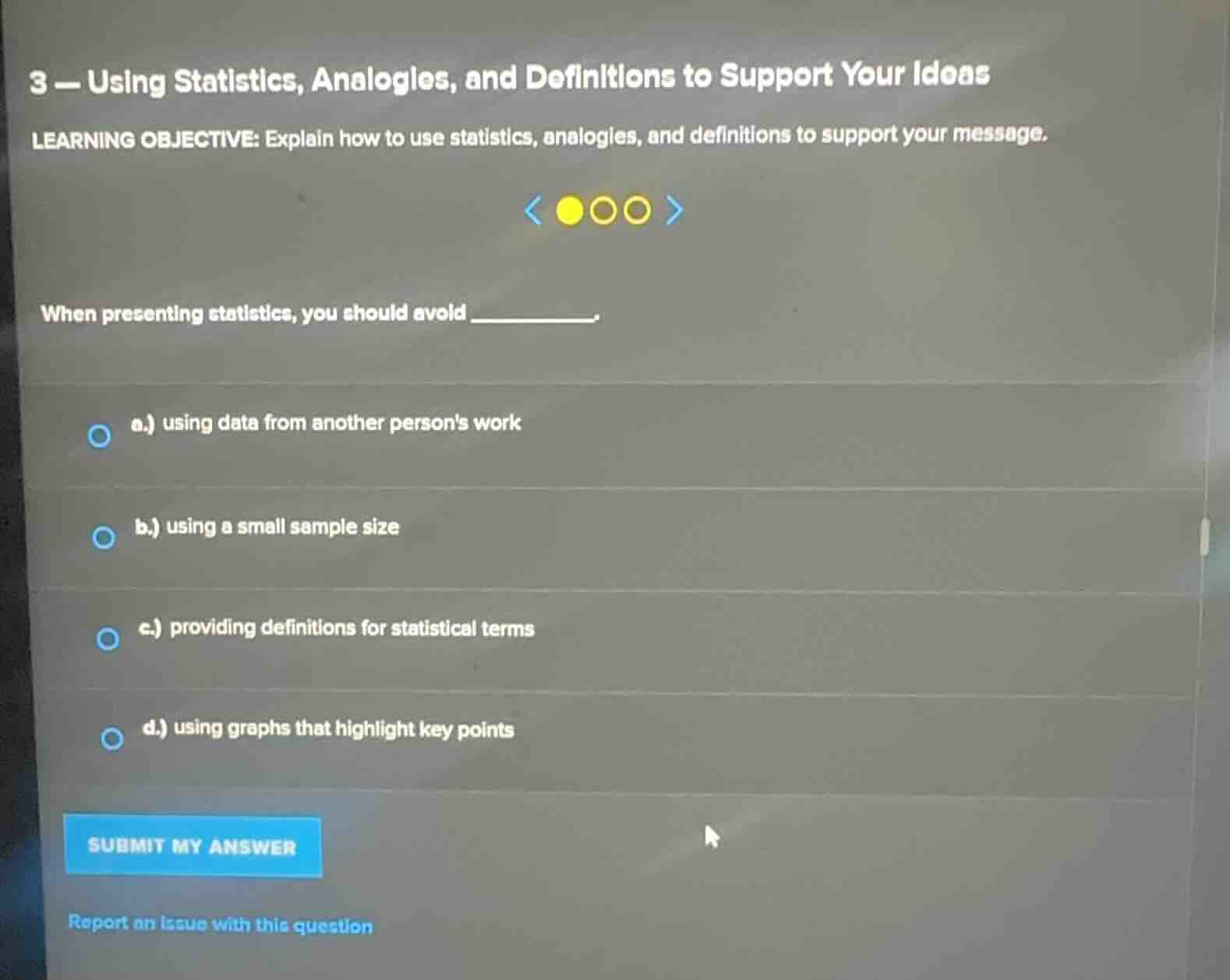 3 - using statistics, analogies, and definitions to support your ideas …