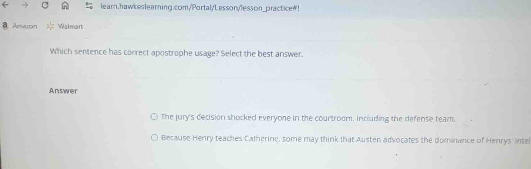 which sentence has correct apostrophe usage? select the best answer. an…