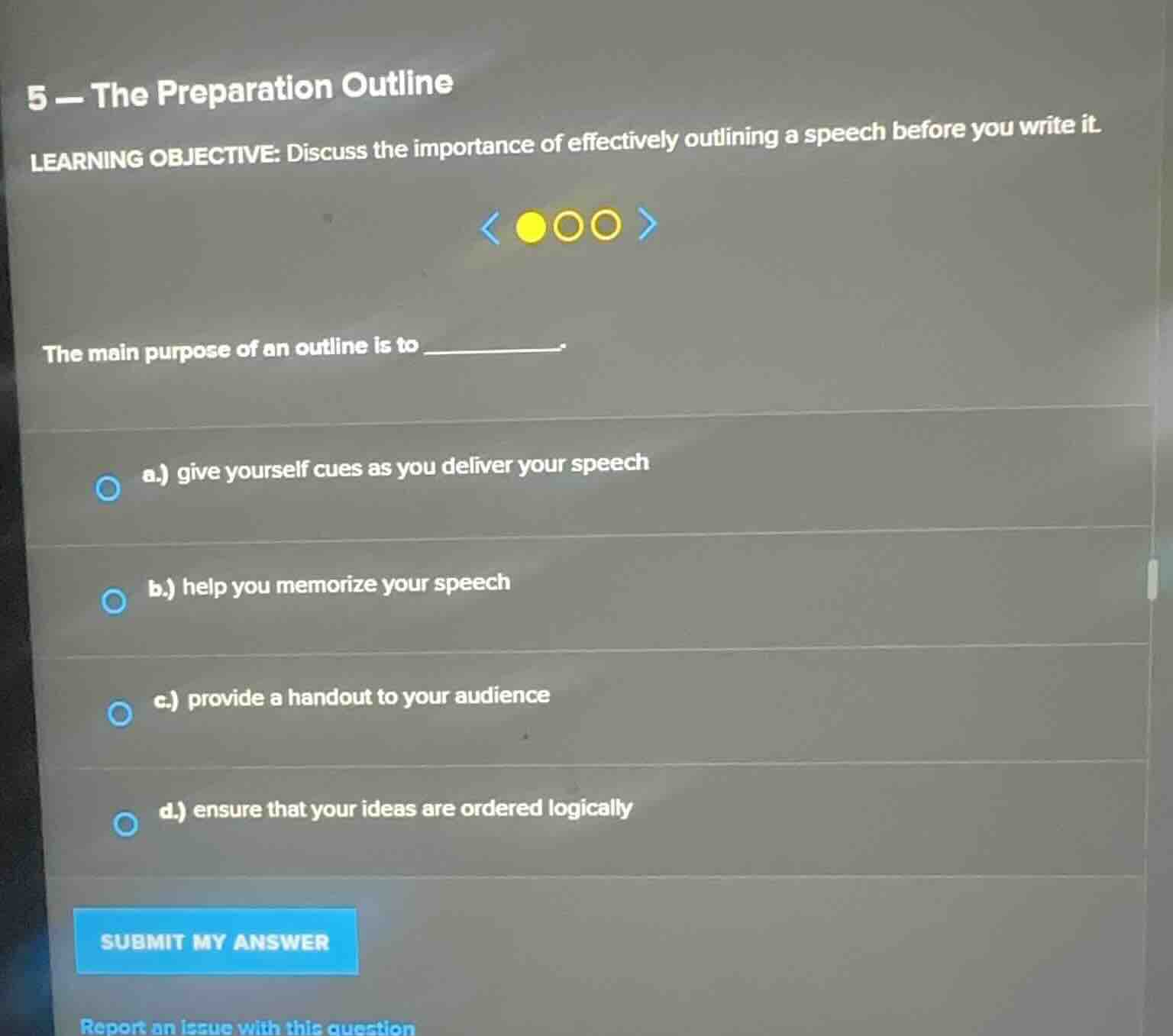 5 - the preparation outline learning objective: discuss the importance …