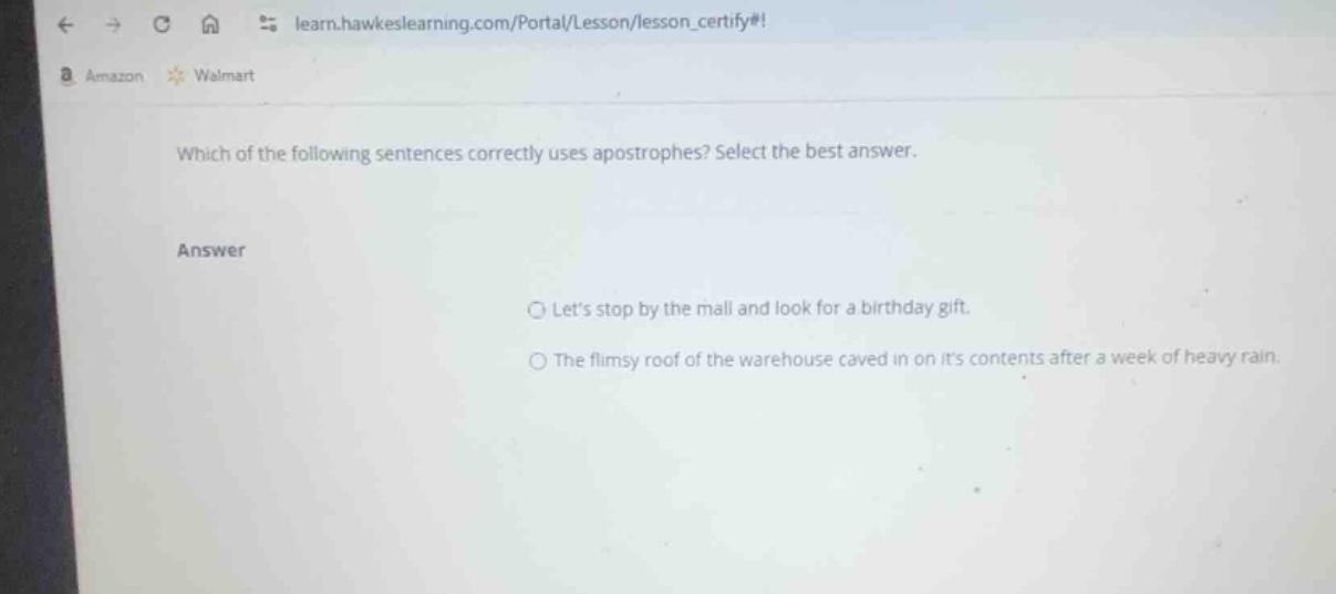which of the following sentences correctly uses apostrophes? select the…