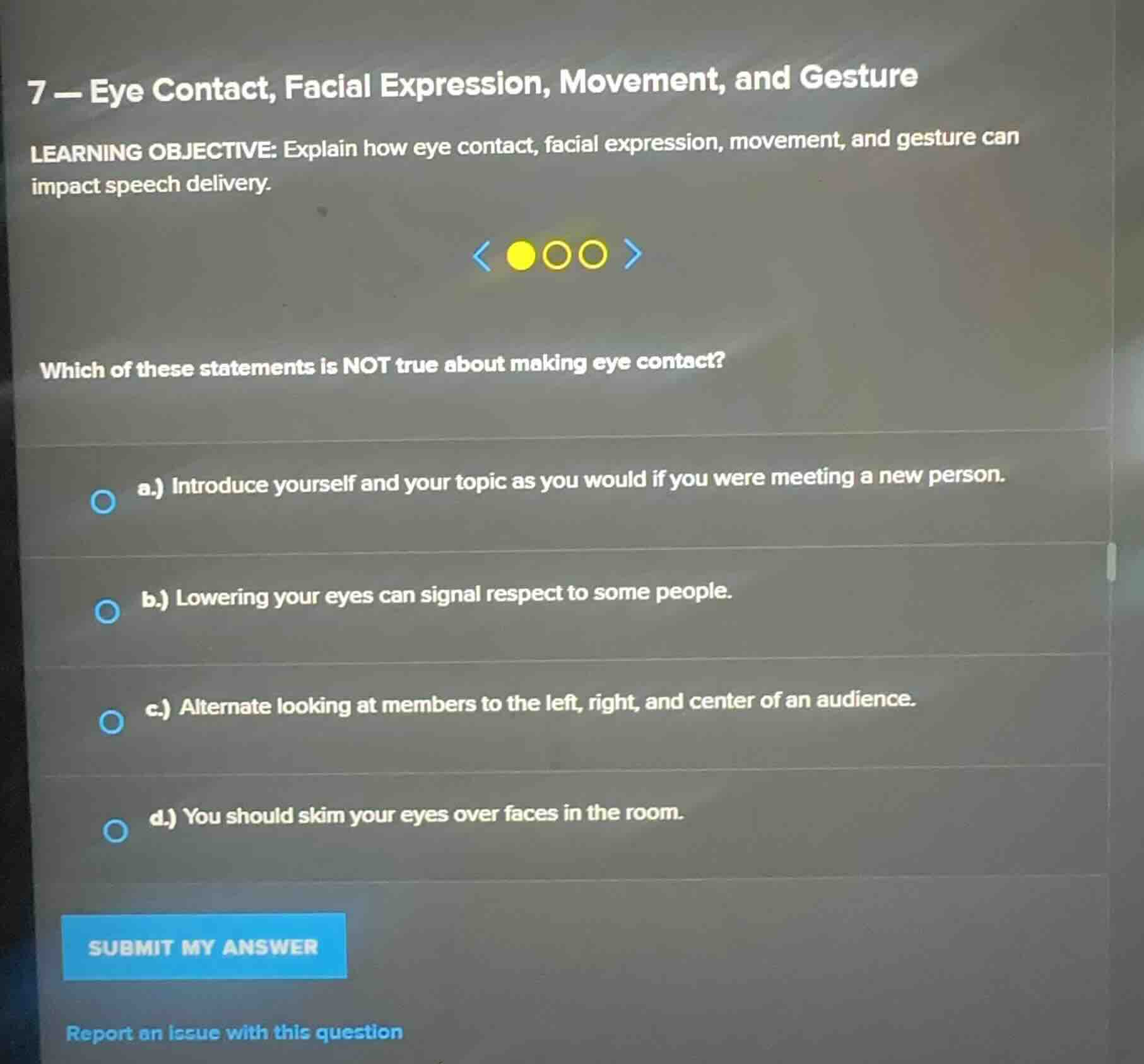 7 - eye contact, facial expression, movement, and gesture learning obje…