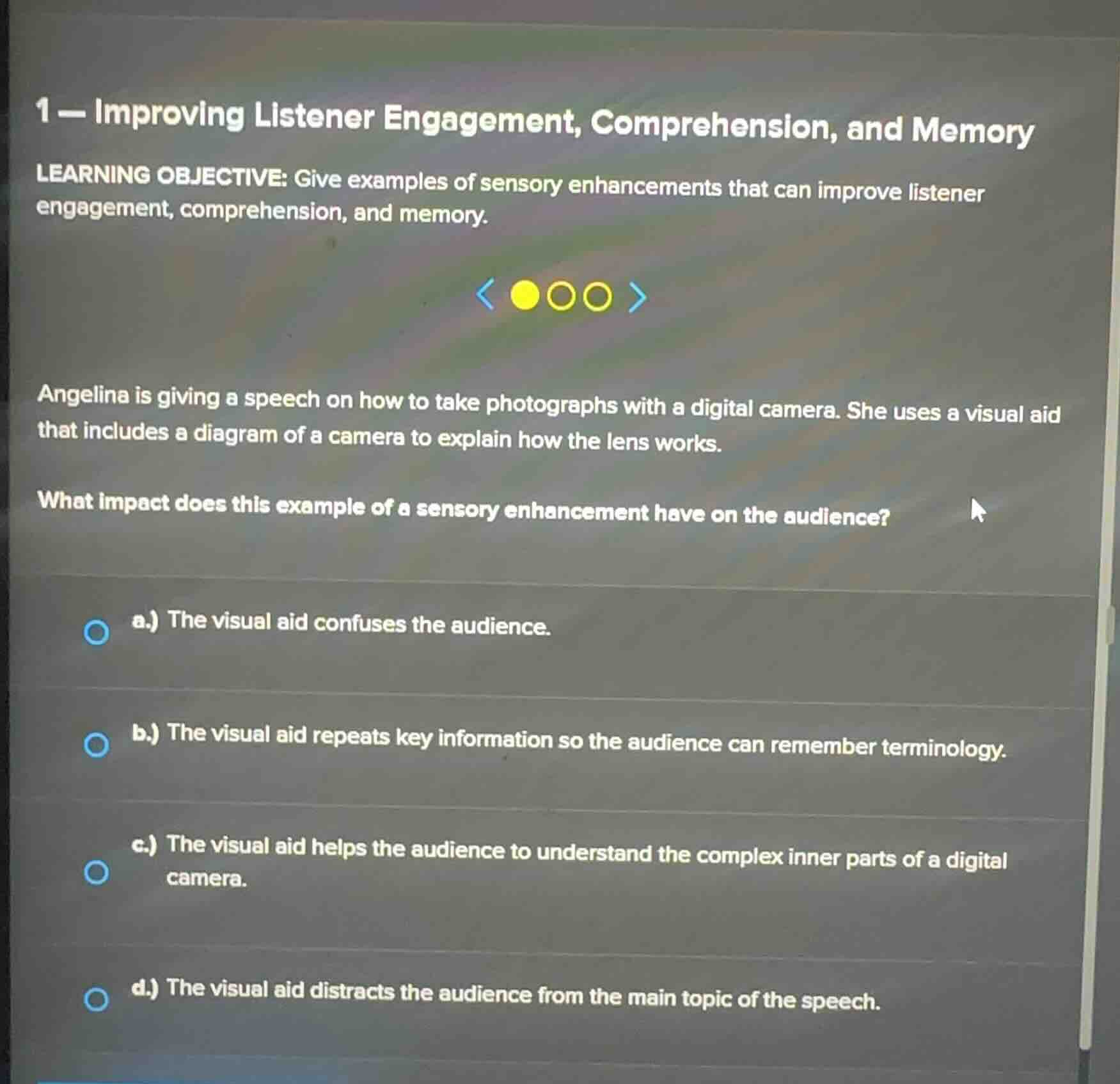 1 - improving listener engagement, comprehension, and memory learning o…