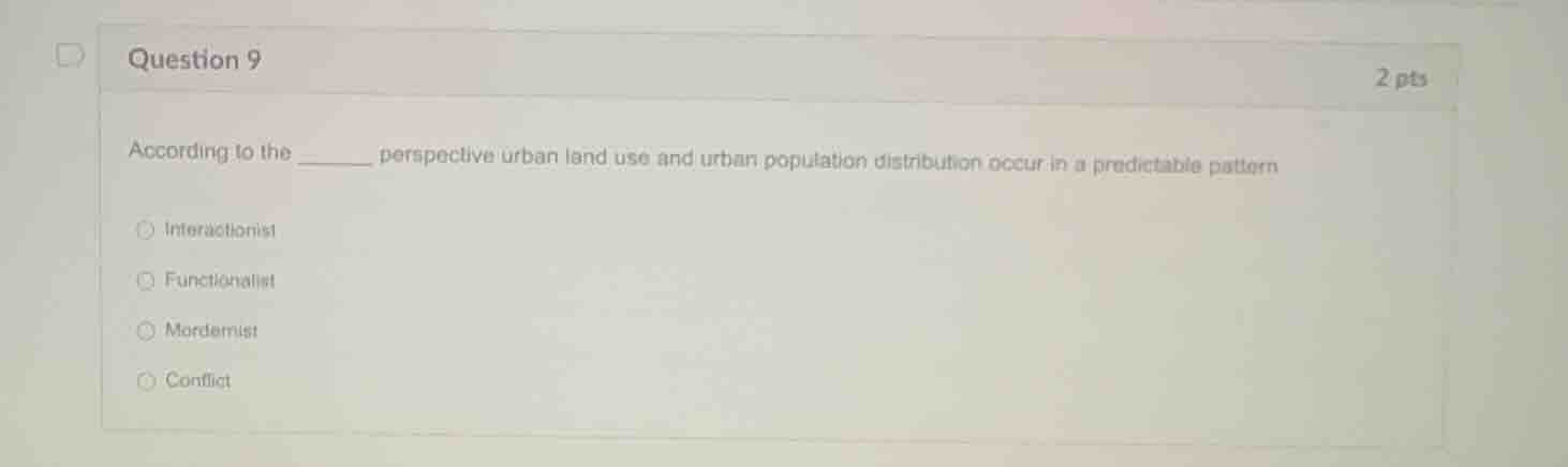 question 9 2 pts according to the ______ perspective urban land use and…