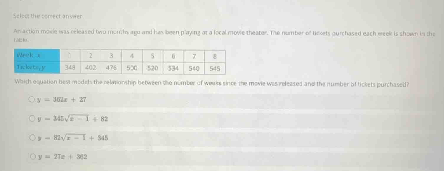 select the correct answer. an action movie was released two months ago …